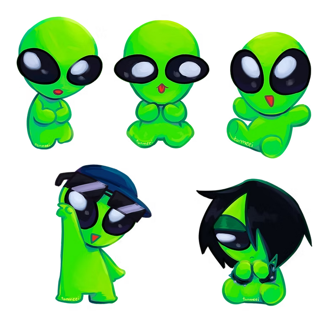 Sticker aliens 2025